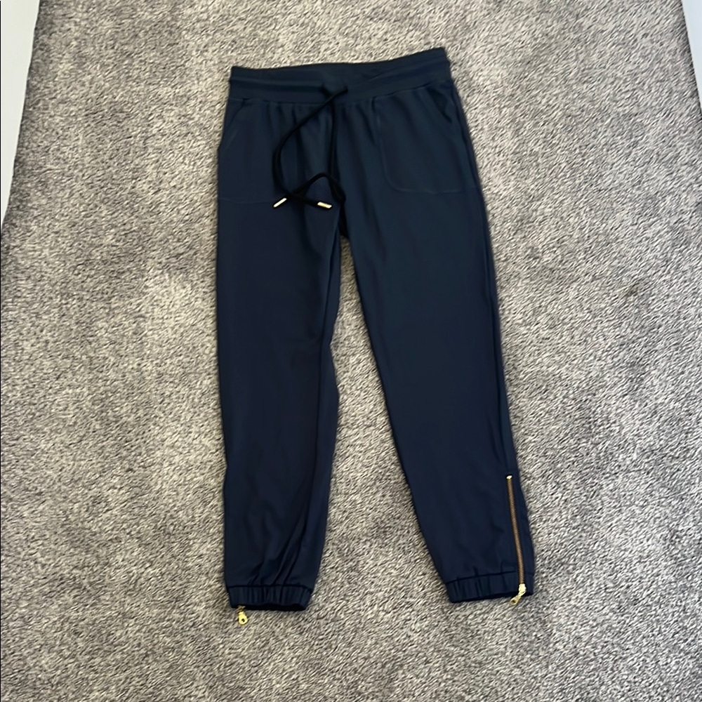 Zyia Active Navy Blue Zipper Jogger Pants Size XXS
